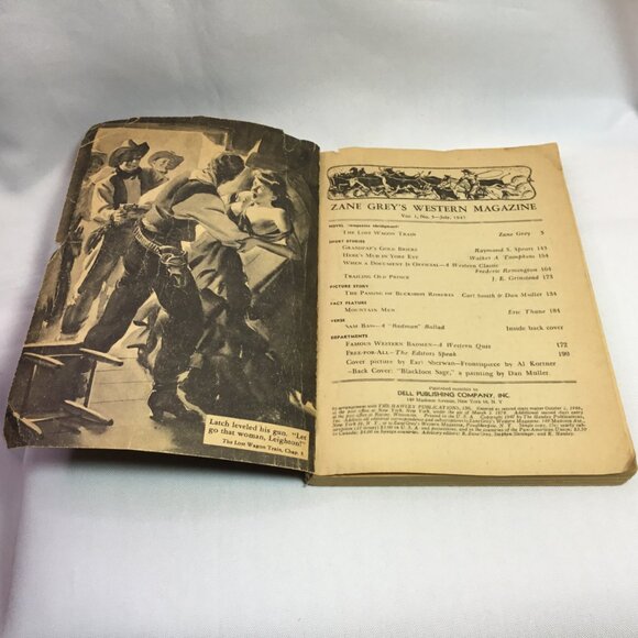 Zane Grey's Western Magazine Pulp Vol. 1 #5 July 1947 Low Grade - Picture 6 of 10